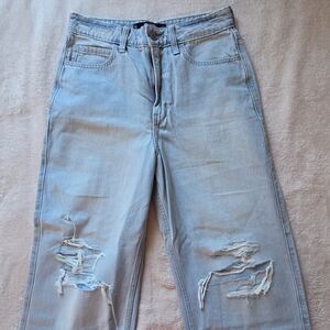 Hollister Light Blue Distressed Flare Jeans